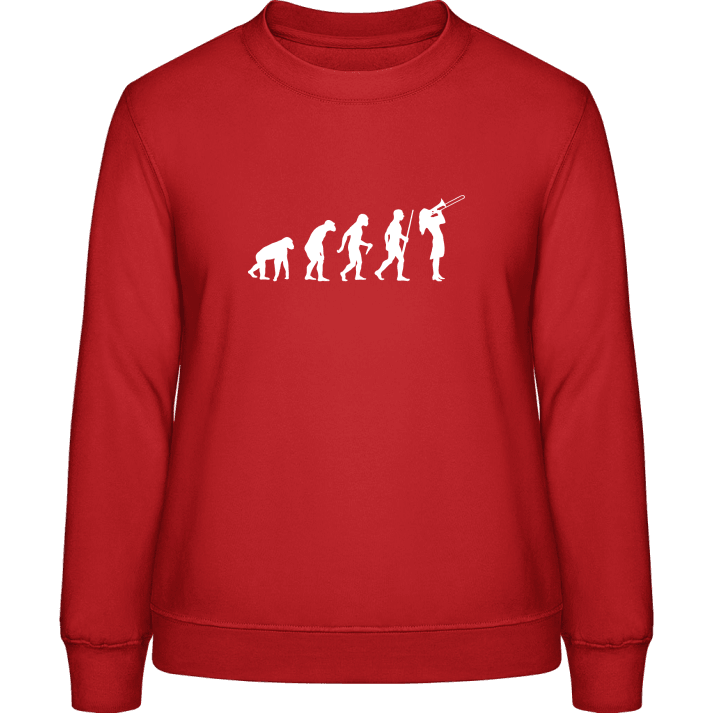 Female Trombone Player Evolution Vrouwen Sweatshirt contain pic