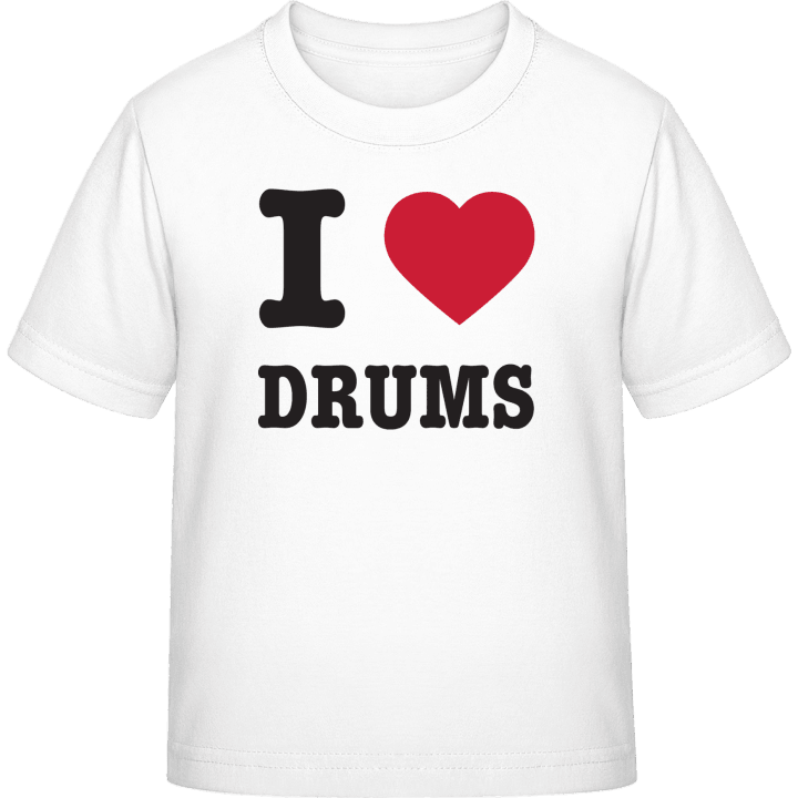 I Heart Drums T-skjorte for barn contain pic