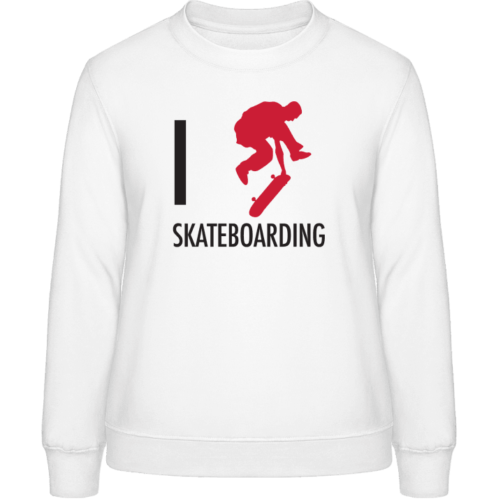 I Love Skateboarding Sweatshirt för kvinnor contain pic