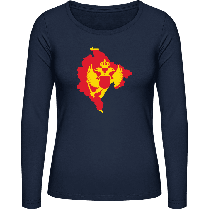 Montenegro Map Camisa de manga larga para mujer contain pic