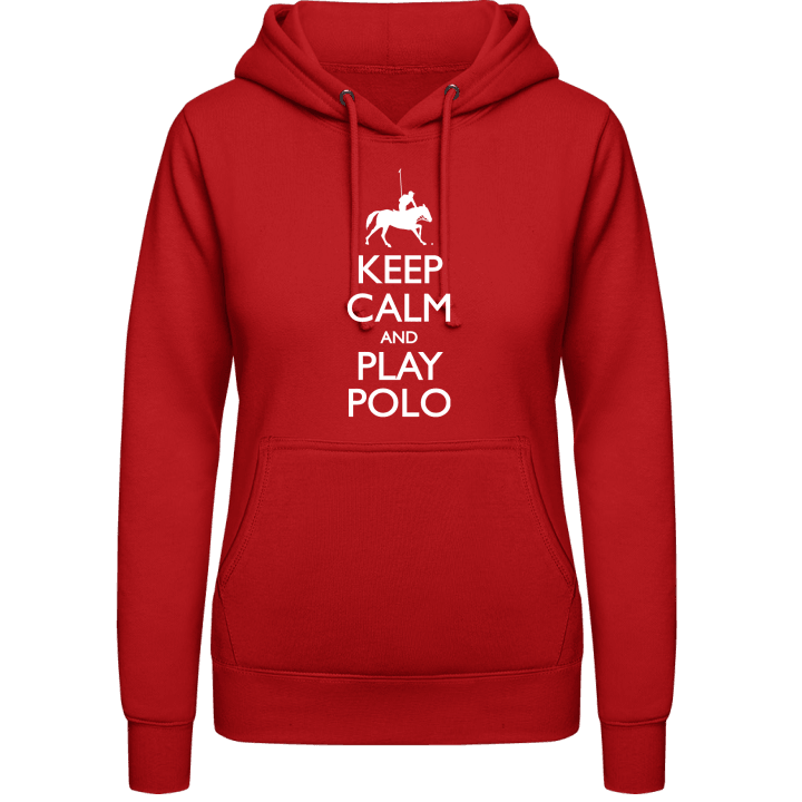 Keep Calm And Play Polo Hoodie för kvinnor contain pic