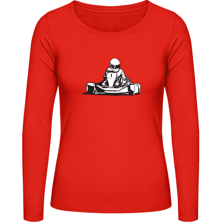 Go Kart No 1 Action Vrouwen Lange Mouw Shirt contain pic
