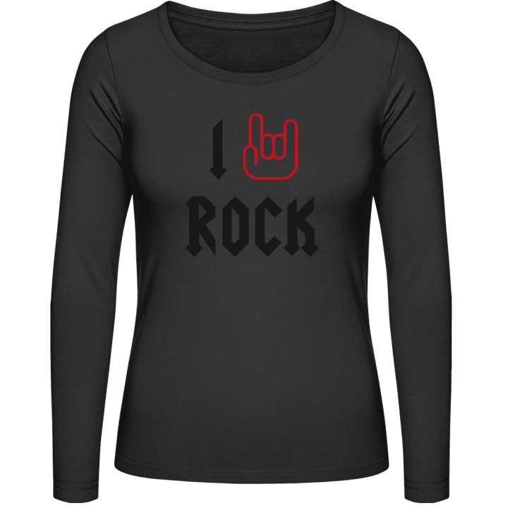 I Love Rock T-shirt à manches longues pour femmes contain pic
