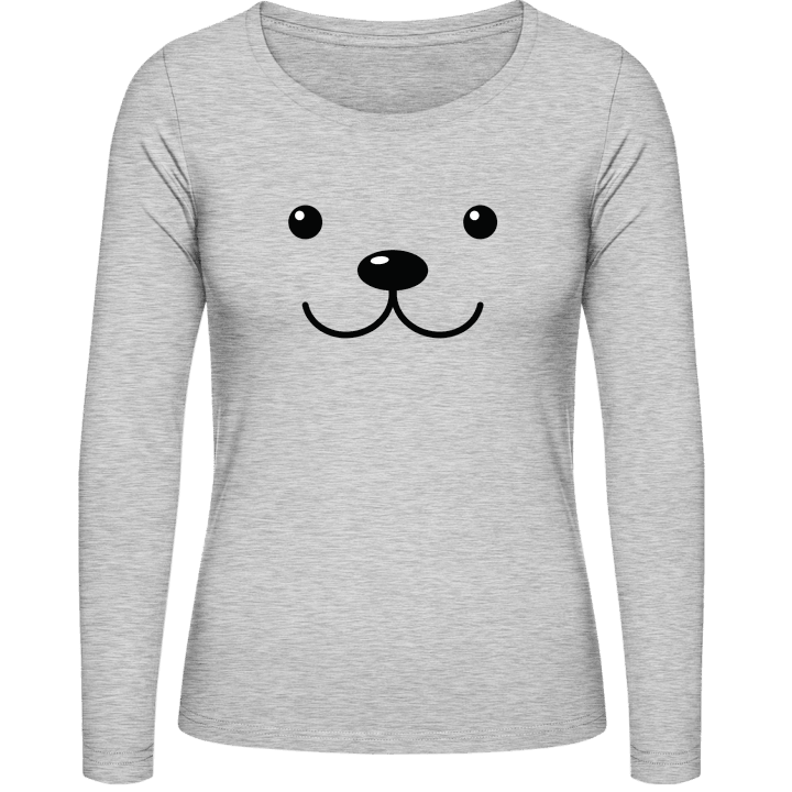 Teddy Bear Smiley Face Women long Sleeve Shirt 0 image