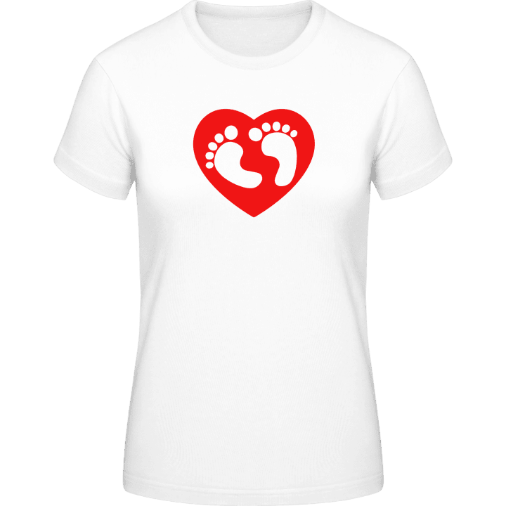 Baby Feet Heart T-shirt til kvinder 0 image