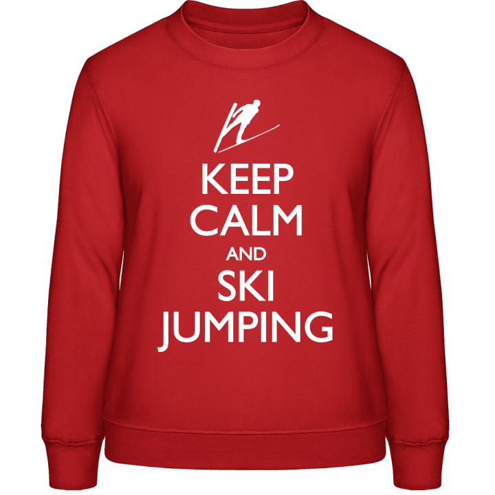 Keep Calm And Ski On Frauen Sweatshirt contain pic
