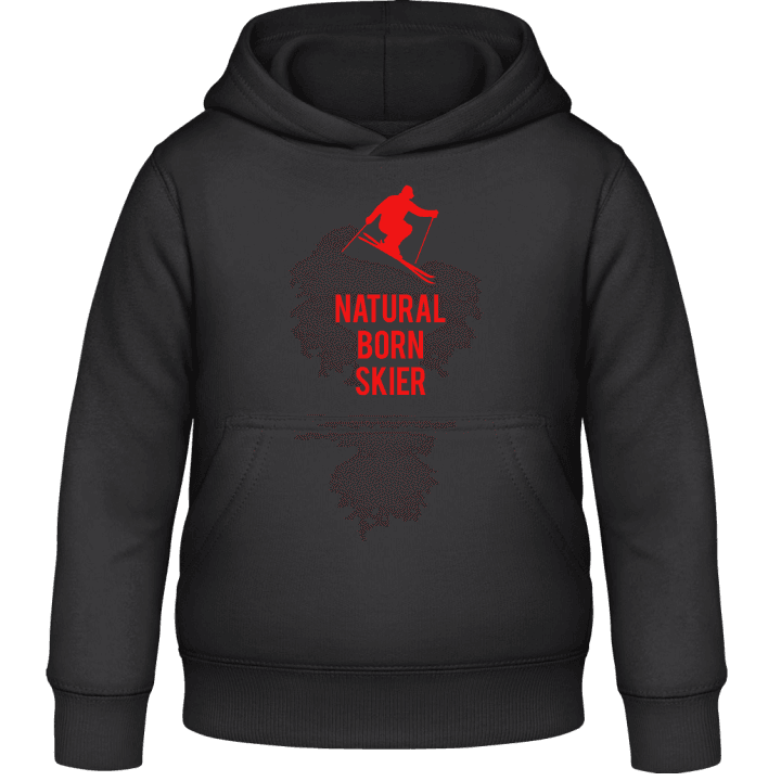 Natural Born Skier Kids Hoodie contain pic