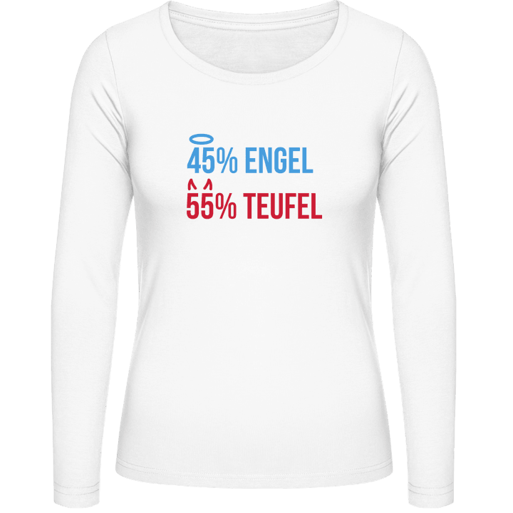 45% Engel 55% Teufel Frauen Langarmshirt contain pic