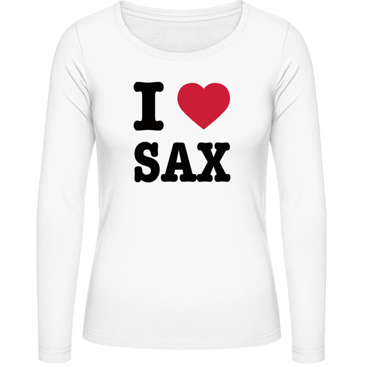 I Love Sax Langermet skjorte for kvinner contain pic