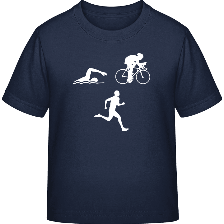 Triathlete Silhouette Kids T-shirt contain pic