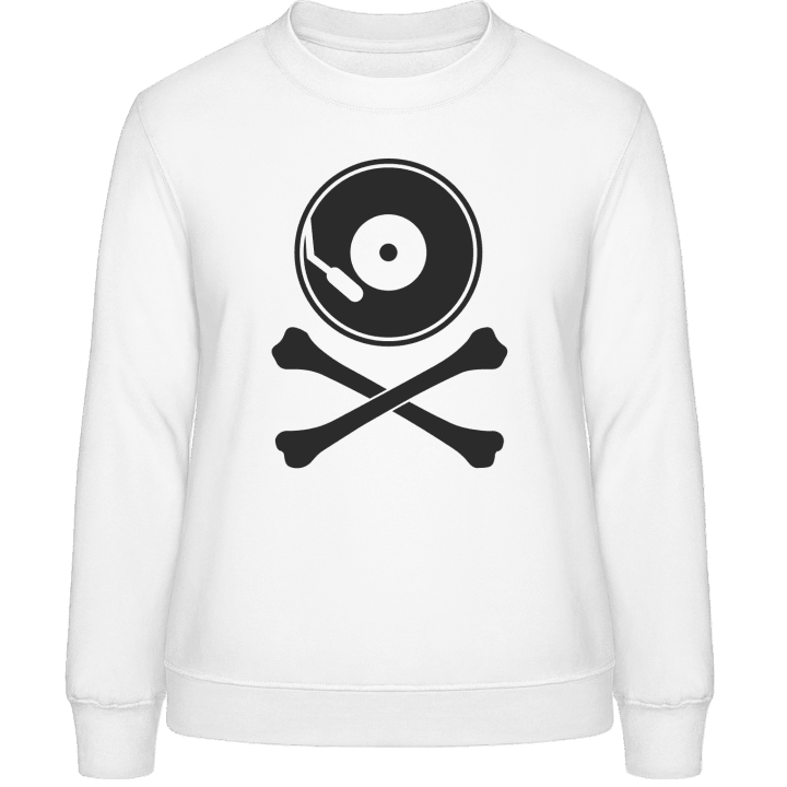 Vinyl And Crossed Bones Sweat-shirt pour femme contain pic
