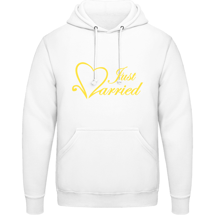 Just Married Heart Logo Sudadera con capucha contain pic