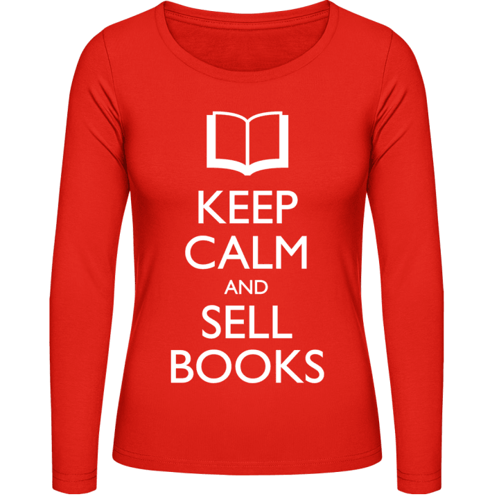 Keep Calm And Sell Books Camisa de manga larga para mujer contain pic