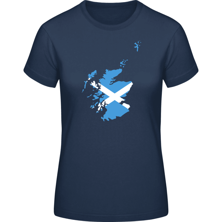 Scotland Map Flag Frauen T-Shirt contain pic
