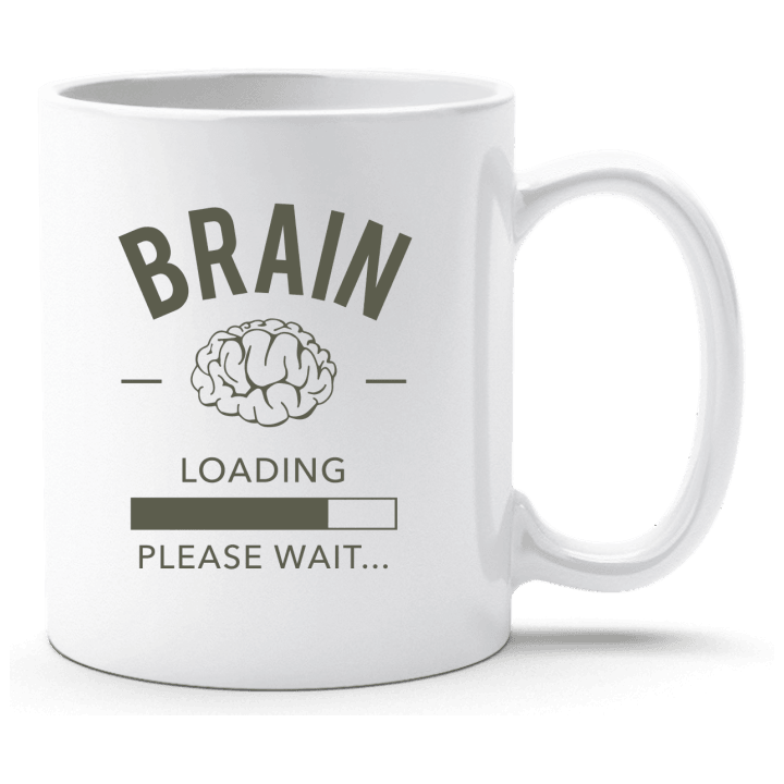 Brain loading please wait Cup contain pic