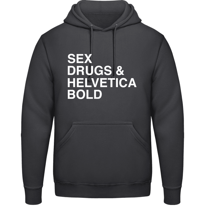 Sex Drugs Helvetica Bold Huvtröja contain pic
