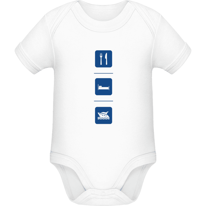 Eat Sleep Ship Baby Romper contain pic