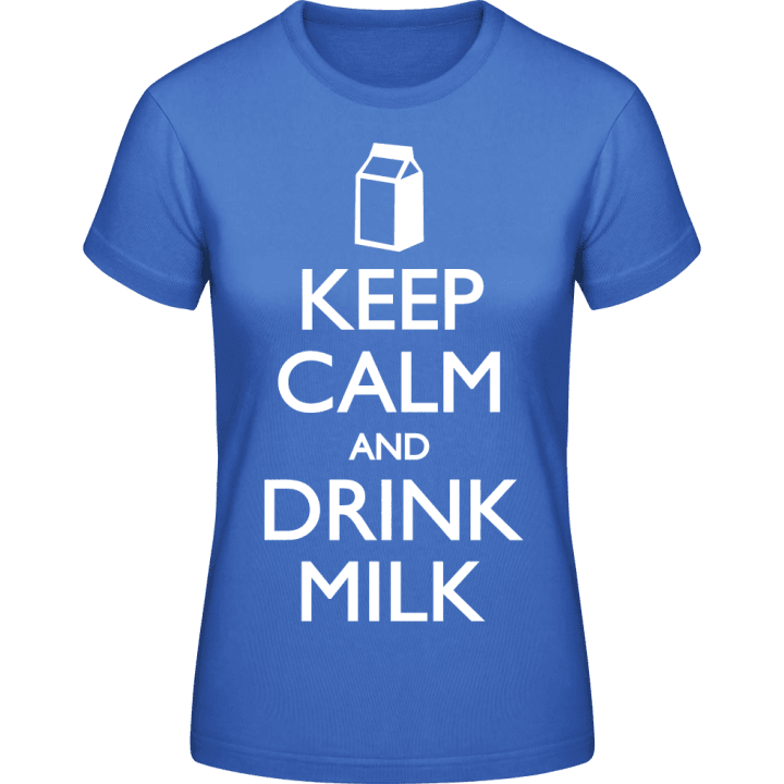 Keep Calm and drink Milk T-shirt för kvinnor contain pic