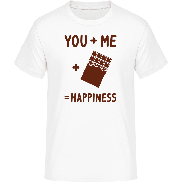 You + Me + Chocolat= Happiness T-skjorte contain pic