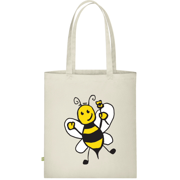 Happy Bee With Flower Bolsa de tela 0 image