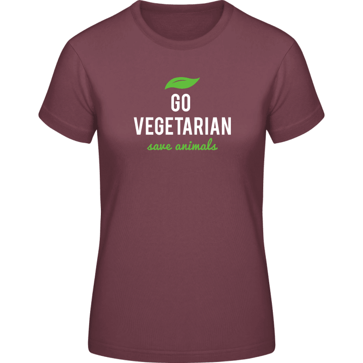 Go Vegetarian Save Animals Vrouwen T-shirt 0 image