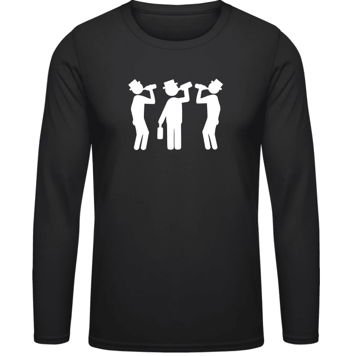 Drinking Group Silhouette Shirt met lange mouwen contain pic