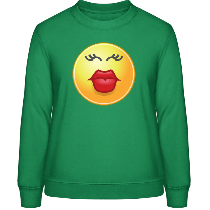 Kissing Girl Smiley Sweatshirt för kvinnor contain pic