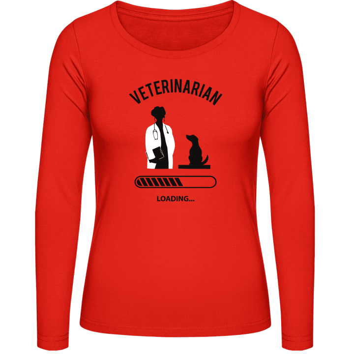 Female Veterinarian Loading T-shirt à manches longues pour femmes contain pic