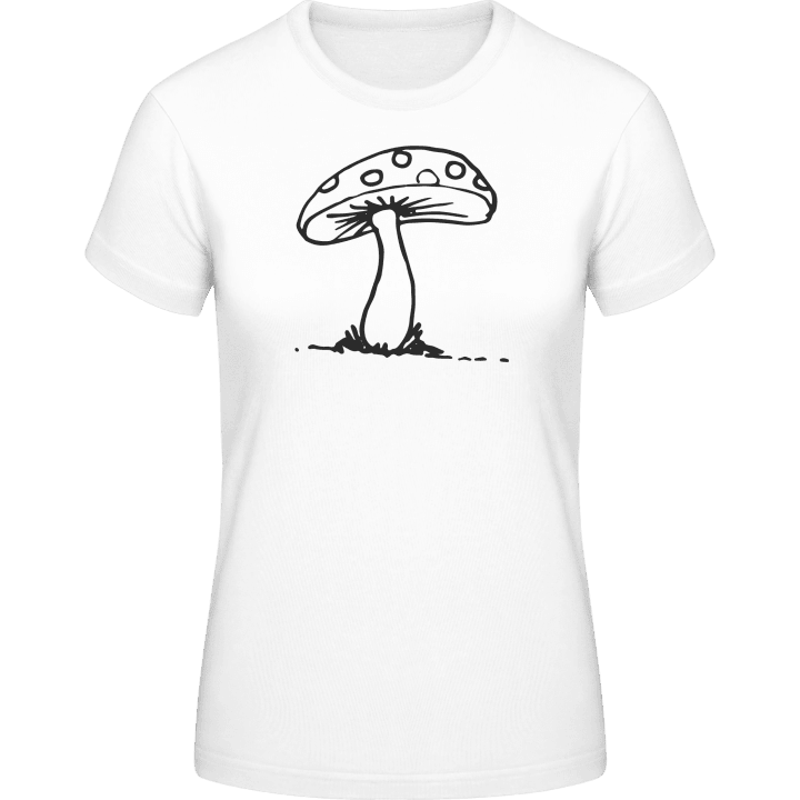 Mushroom Scribble T-shirt för kvinnor contain pic