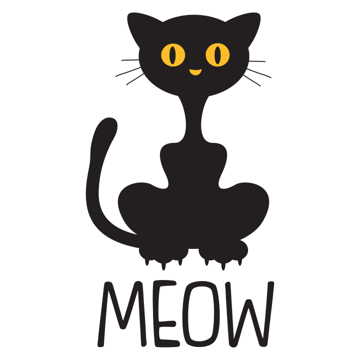 Black Cat Meow Langermet skjorte for kvinner 0 image
