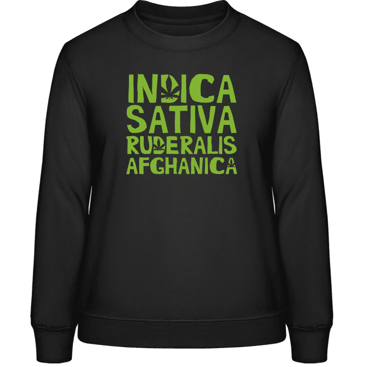 Indica Sativa Ruderalis Afghanica Sweatshirt för kvinnor contain pic
