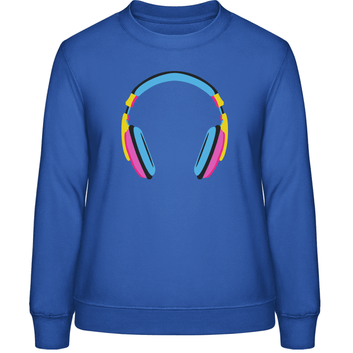Funky Headphone Frauen Sweatshirt contain pic