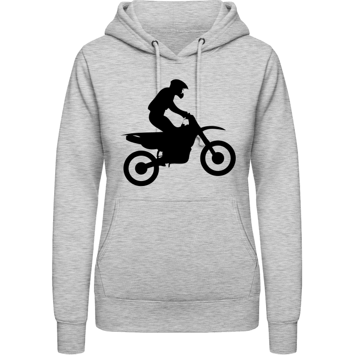 Motocross Driver Silhouette Hoodie för kvinnor 0 image