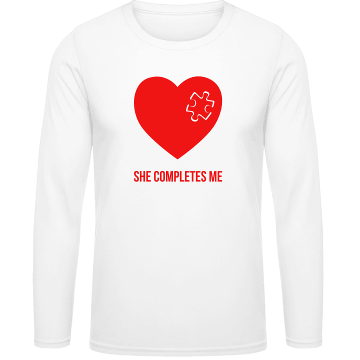 She Completes Me Long Sleeve Shirt contain pic