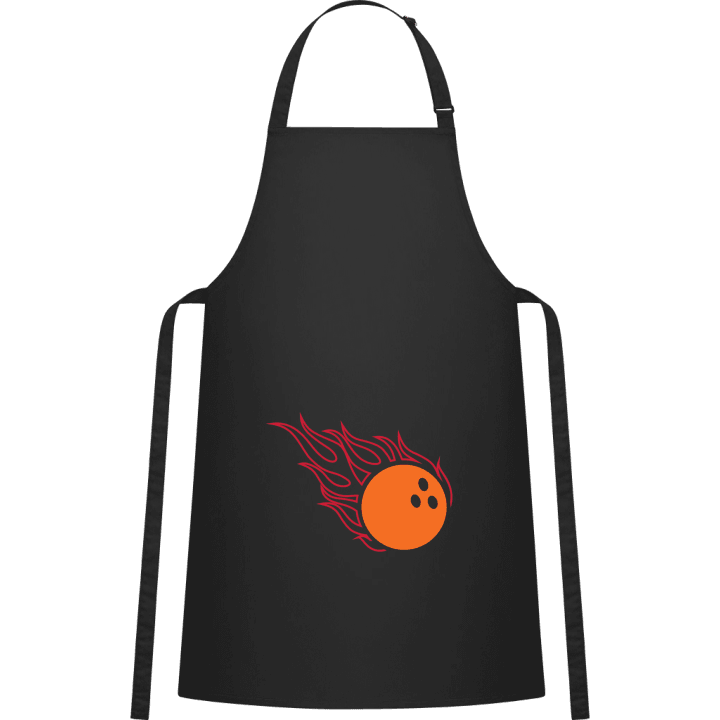 Bowling Ball With Flames Kitchen Apron contain pic