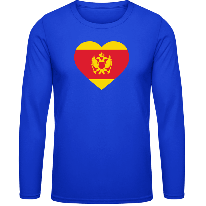 Montenegro Heart Flag Shirt met lange mouwen contain pic