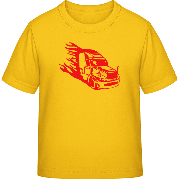 Truck On Fire Camiseta infantil contain pic