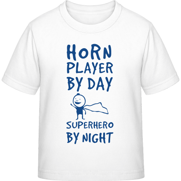 Horn Player By Day Superhero By Night Kinderen T-shirt contain pic