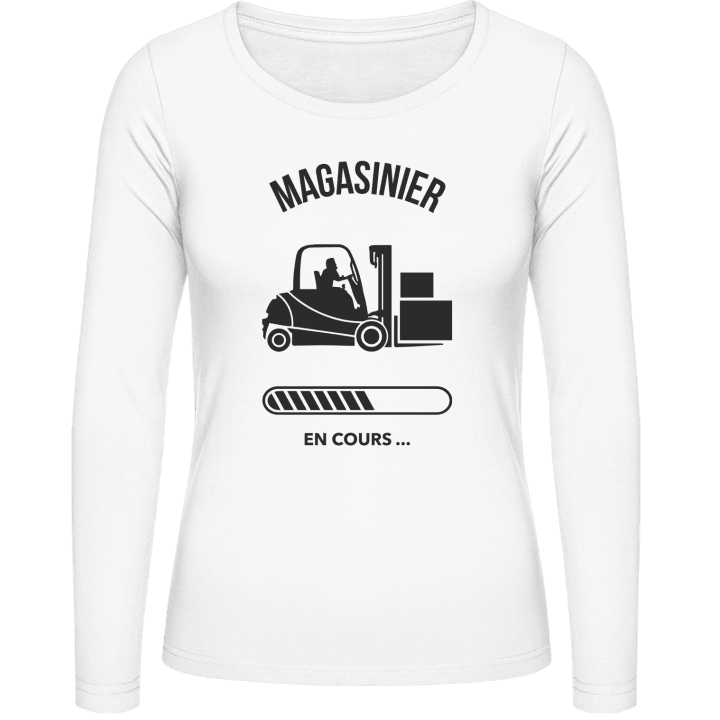 Magasinier en cours Frauen Langarmshirt contain pic