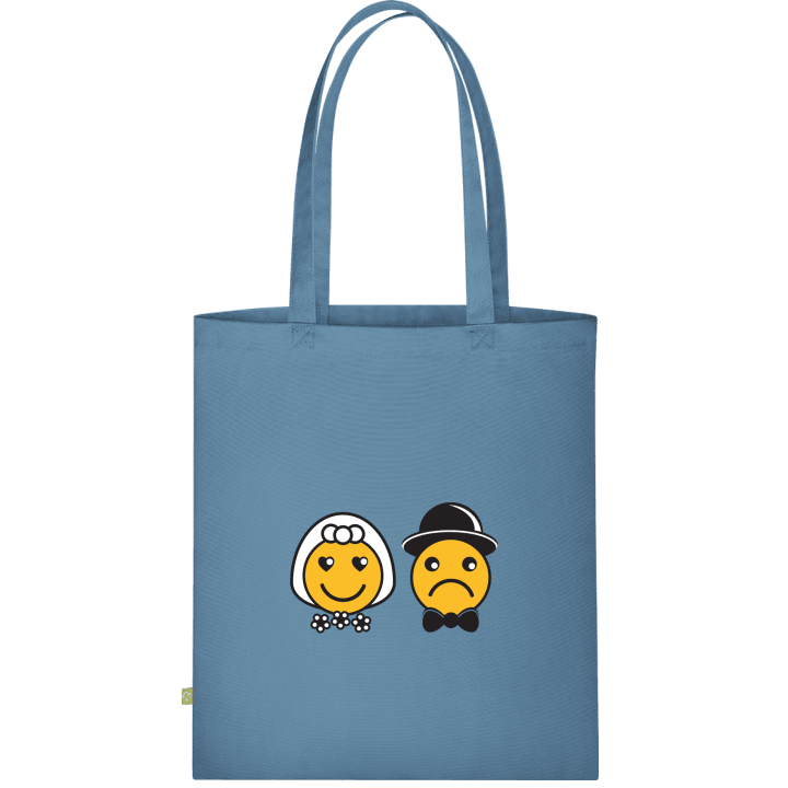 Bride and Groom Smiley Faces Cloth Bag contain pic