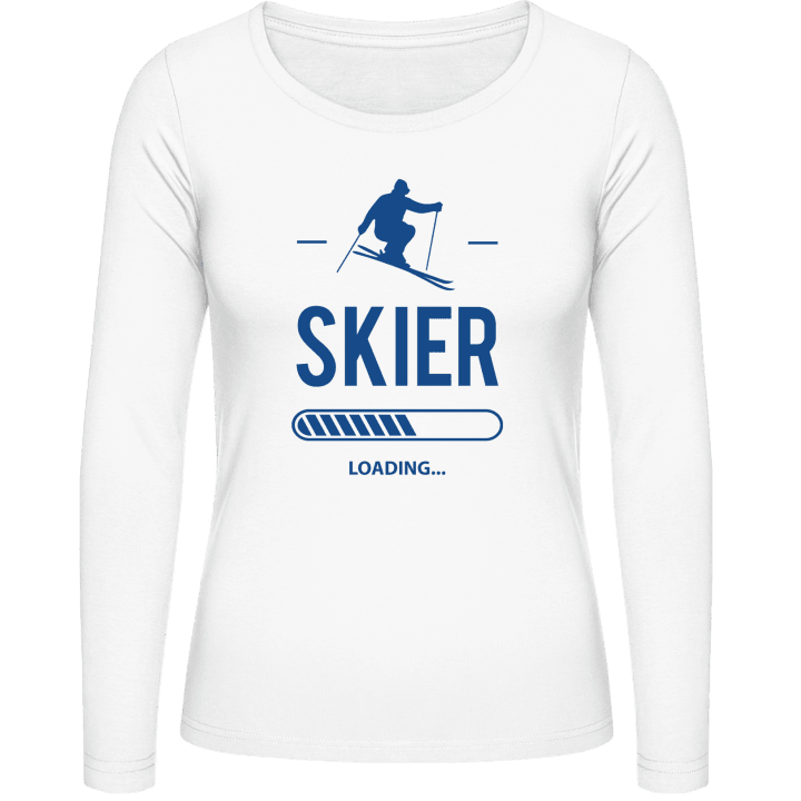 Skier Loading Vrouwen Lange Mouw Shirt contain pic