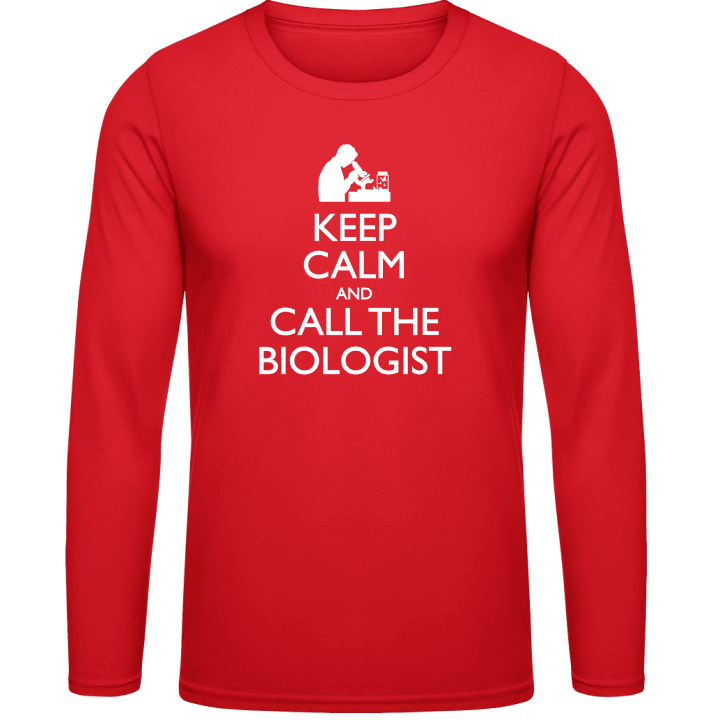 Keep Calm And Call The Biologist Langermet skjorte contain pic