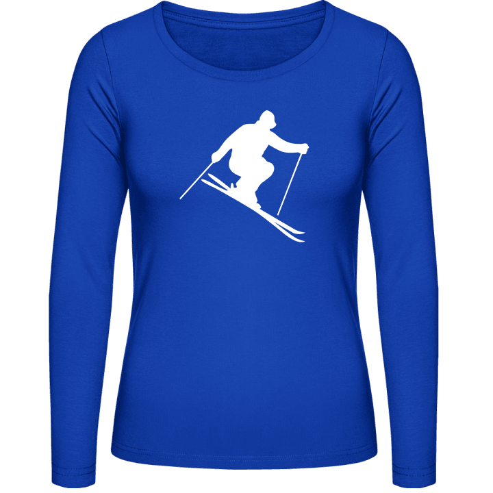 Ski Silhouette Frauen Langarmshirt contain pic