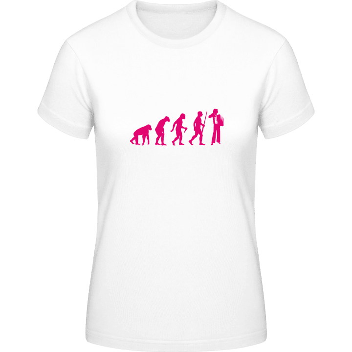 Female Accordionist Evolution T-shirt til kvinder 0 image
