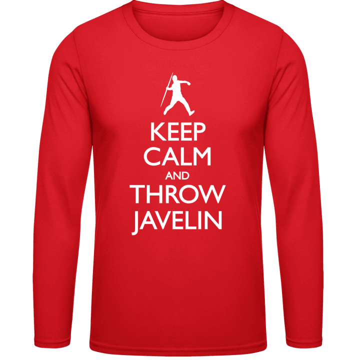 Keep Calm And Throw Javelin Langermet skjorte contain pic