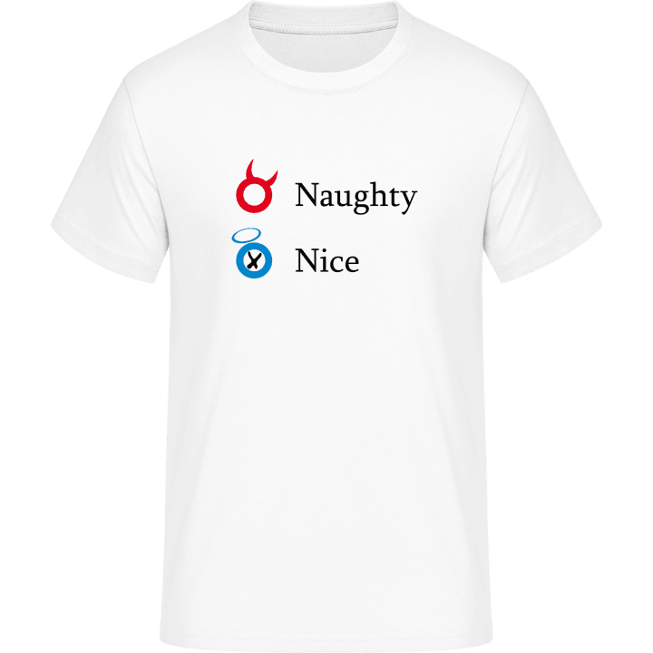 Naughty Nice T-skjorte contain pic