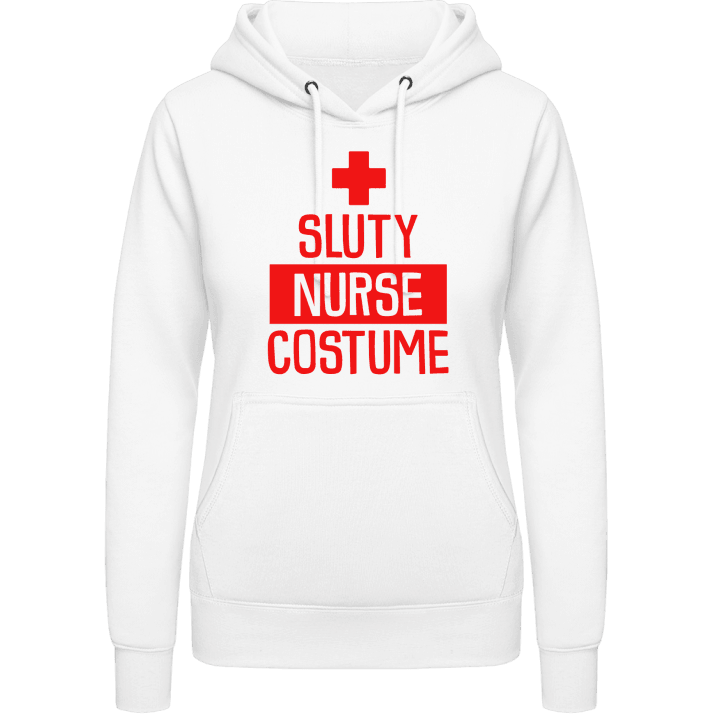 Sluty Nurse Costume Felpa con cappuccio da donna contain pic
