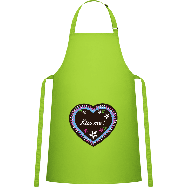 Kiss Me Gingerbread Heart Kitchen Apron contain pic
