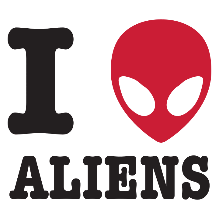 I Love Aliens Felpa con cappuccio da donna 0 image