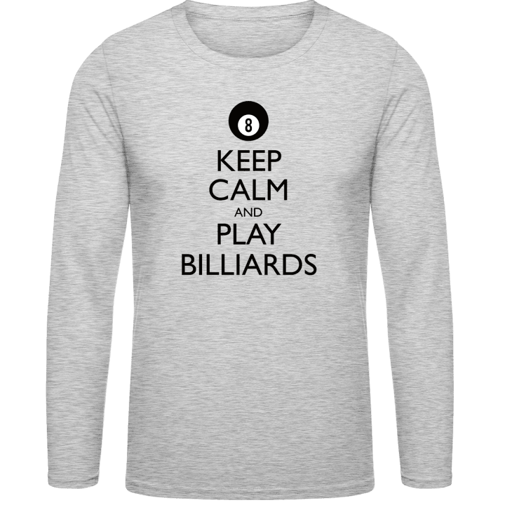 Keep Calm And Play Billiards Langermet skjorte contain pic